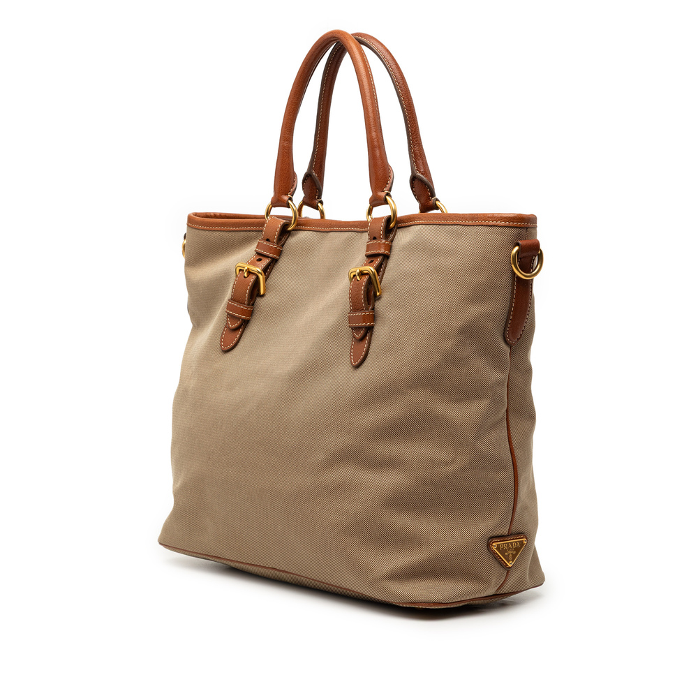 Pre-Loved Prada Canvas Canapa Logo Convertible Tote - Picture 2 of 8